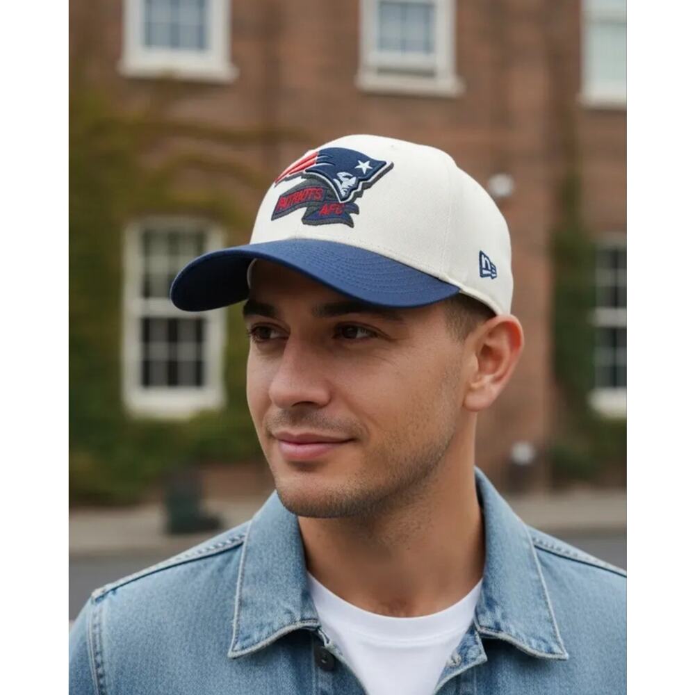 New Era 39Thirty New England Patriots AFC Flex Fitted Hat | Size Medium/Large